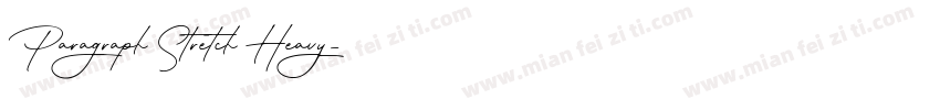 Paragraph Stretch Heavy字体转换